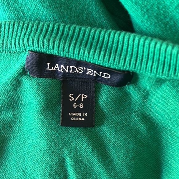 *Lands End - size S (6-8) - Emerald Green cardigan - Picture 4 of 6